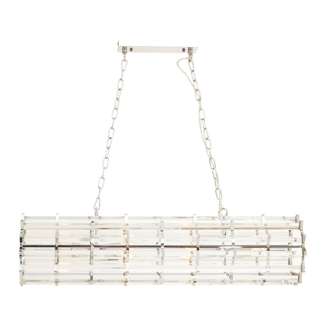 Premier Housewares Karli Chrome Eight Bulb Pendant Light