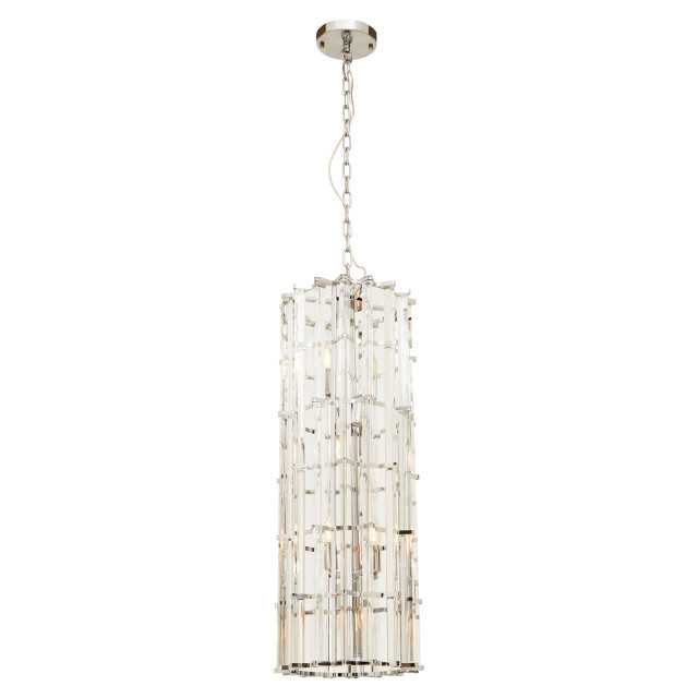 Premier Housewares Karli Glass And Chrome Finish Vertical Light