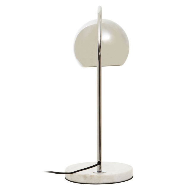 Premier Housewares Karter Chrome Finish Table Lamp With White Base