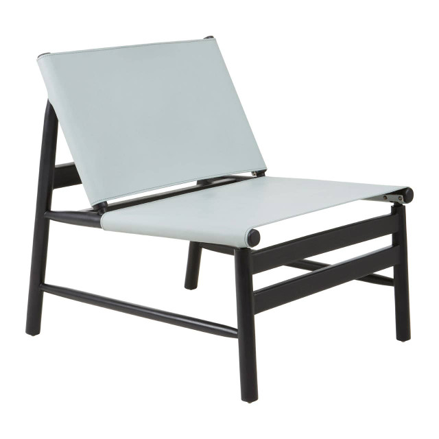 Premier Housewares Kendari Grey Plain Cow Leather Chair