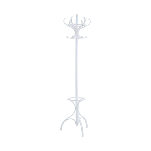 premier housewares Kennedy 184cm White Finish Floor Standing Coat Stand