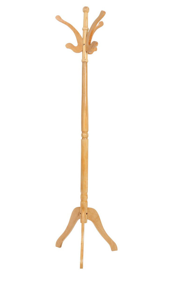 Premier Housewares Kennedy Natural Finish Light Wooden Coat Stand