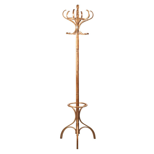 Premier Housewares Kennedy Oak Finish Floor Standing Coat Stand