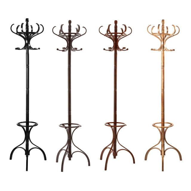 Premier Housewares Kennedy Oak Finish Floor Standing Coat Stand