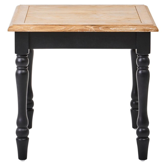 Premier Housewares Kensington Townhouse Antique Grey Oak Wood Top Side Table