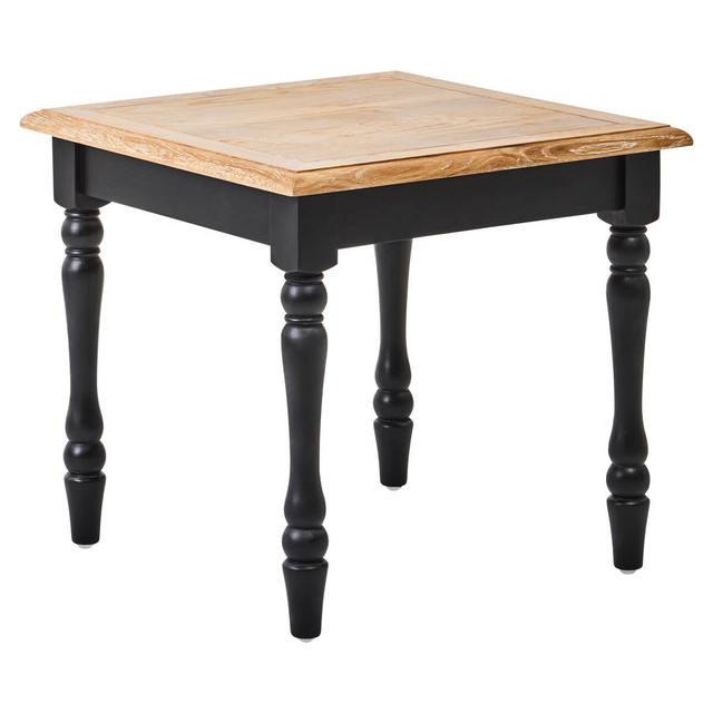 Premier Housewares Kensington Townhouse Antique Grey Oak Wood Top Side Table