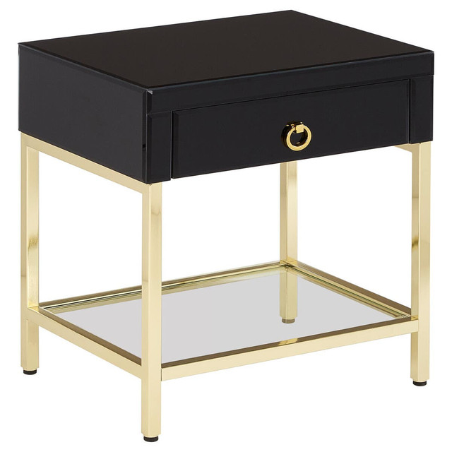 Premier Housewares Kensington Townhouse Black And Gold Side Table