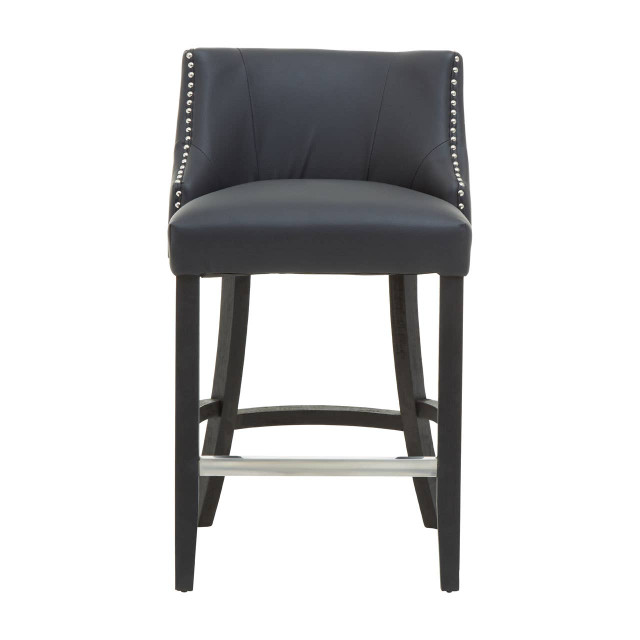 Premier Housewares Kensington Townhouse Black Hevea Bar Chair