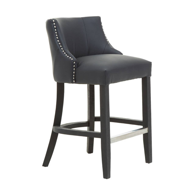 premier housewares Kensington Townhouse Black Hevea Bar Chair