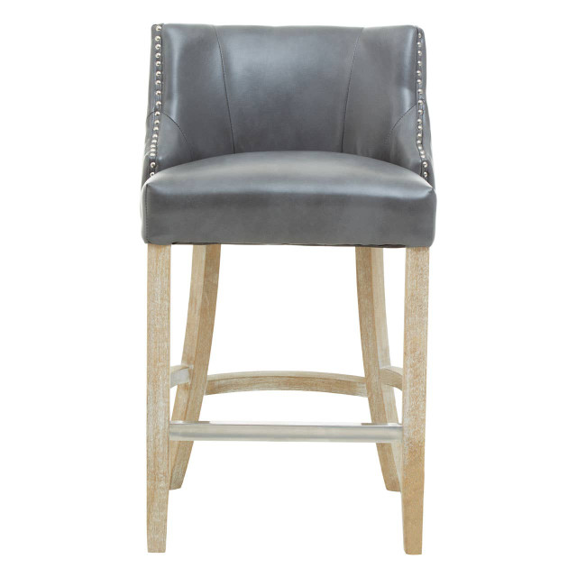 Premier Housewares Kensington Townhouse Grey Hevea Bar Chair