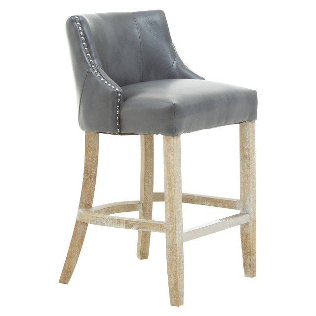 premier housewares Kensington Townhouse Grey Hevea Bar Chair