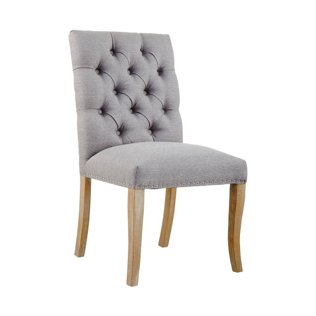 premier housewares Kensington Townhouse Grey Linen Dining Chair