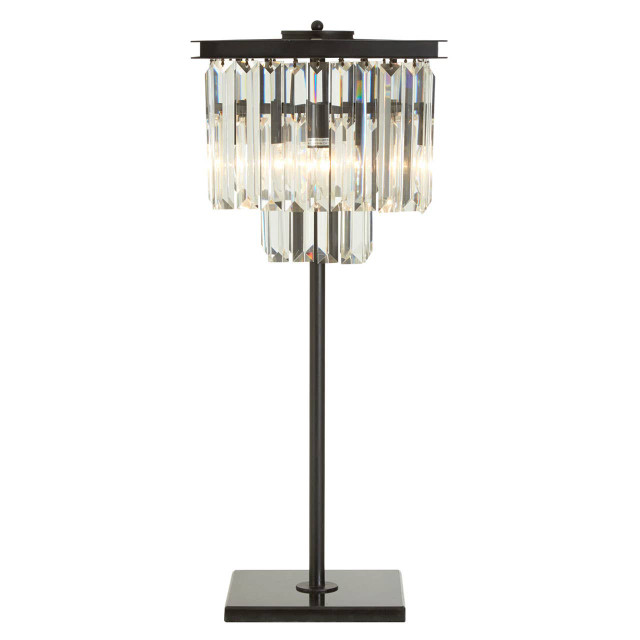 premier housewares Kensington Townhouse Iron and Crystal Table Lamp