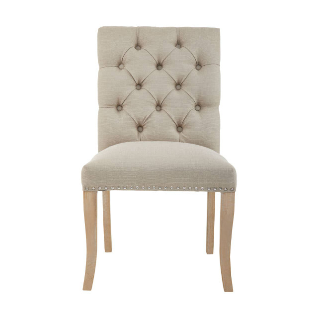 Premier Housewares Kensington Townhouse Natural Linen Dining Chair