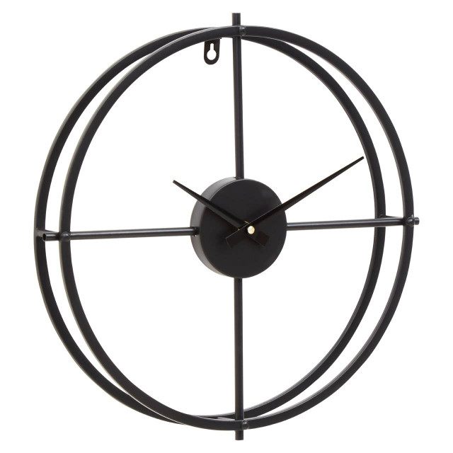 Premier Housewares Kent Small Black Finish Wall Clock