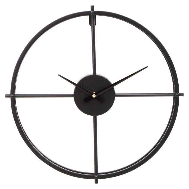 premier housewares Kent Small Black Finish Wall Clock