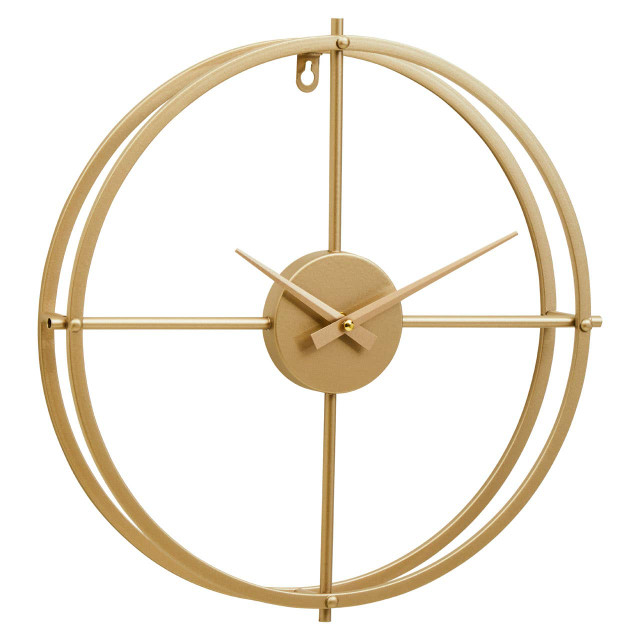 Premier Housewares Kent Small Gold Finish Wall Clock
