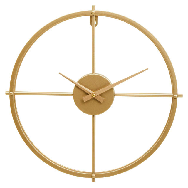 premier housewares Kent Small Gold Finish Wall Clock