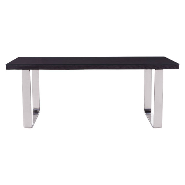 Premier Housewares Kerala Large Black Pinewood And Glass Dining Table