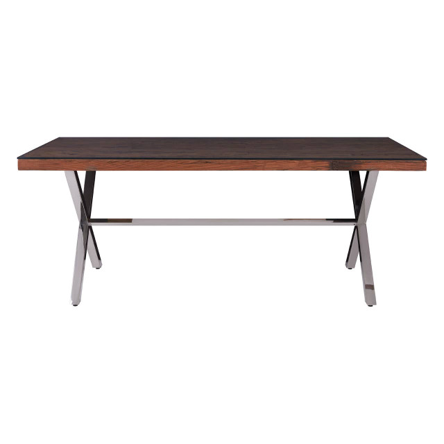 Premier Housewares Kerala Natural Dining Table With Cross Base