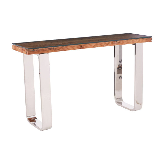 Premier Housewares Kerala Natural U Shaped Base Console Table