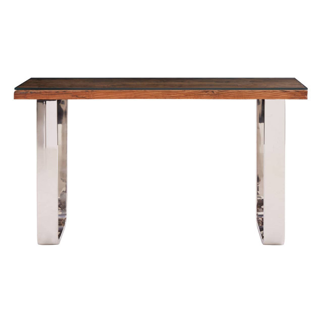 Premier Housewares Kerala Natural U Shaped Base Console Table