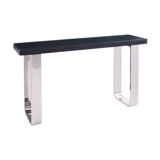 premier housewares Kerala Small Black Console Table