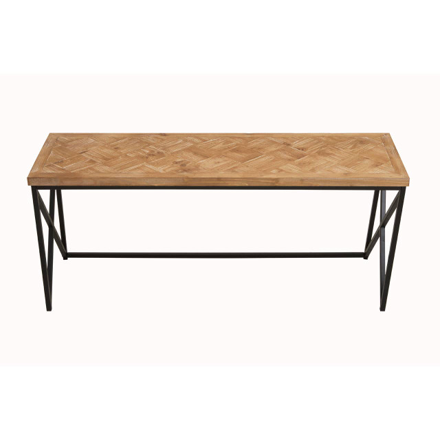 Premier Housewares Kickford Parquet Fir Wood Coffee Table