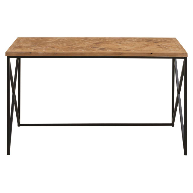 Premier Housewares Kickford Parquet Fir Wood Console Table
