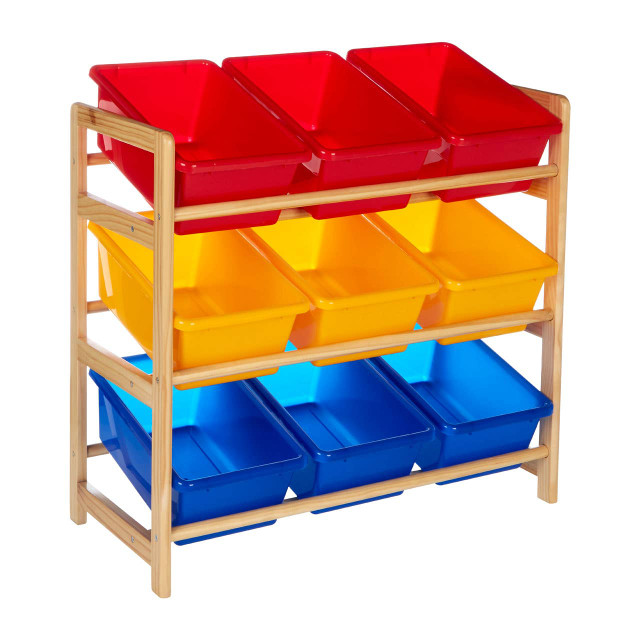 Premier Housewares Kids 3 Tier Pine Frame Storage Unit