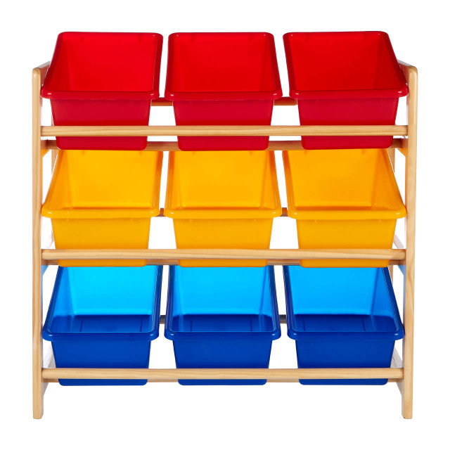 premier housewares Kids 3 Tier Pine Frame Storage Unit