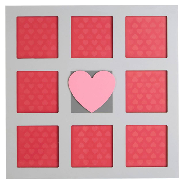 Premier Housewares Kids Heart Design Multi Photo Wall Frame