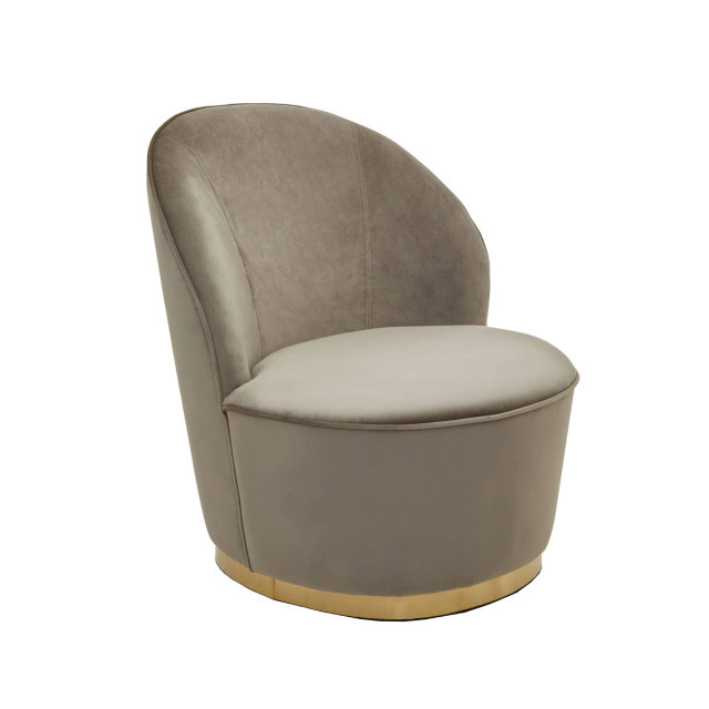 Premier Housewares Kids Tamra Mink Velvet Gold Base Chair