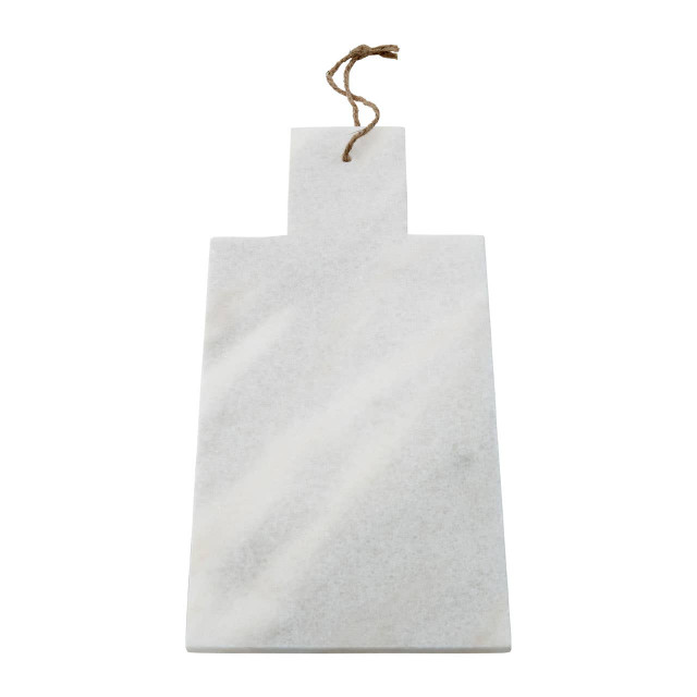 premier housewares Kindia Rectangular White Marble Paddle Chopping and Serving Board