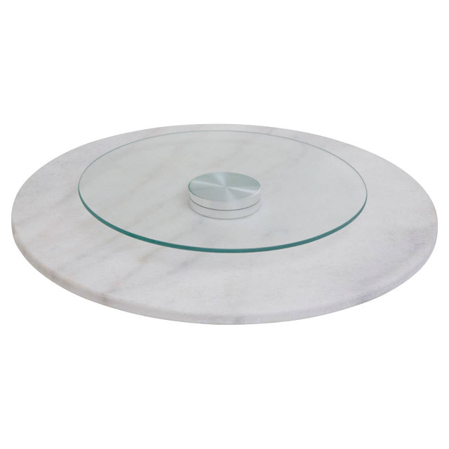 Premier Housewares Kindia Round White Marble Lazy Susan