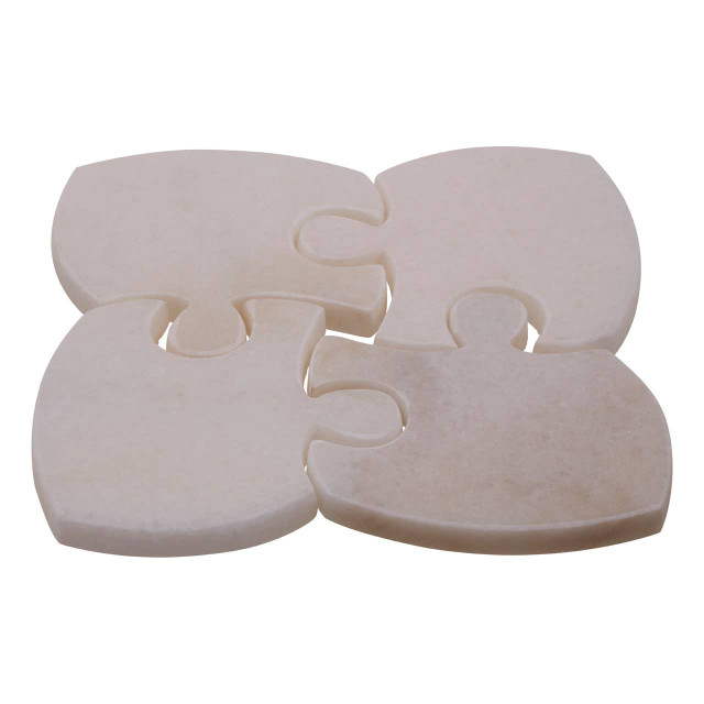 premier housewares Kindia Set of 4 Marble Jigsaw Coasters
