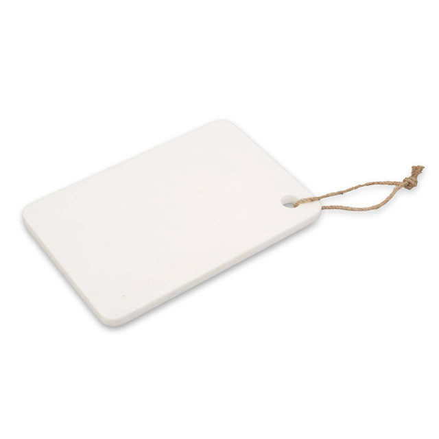 Premier Housewares Kindia White Marble Chopping And Serving Board With Hanging Loop