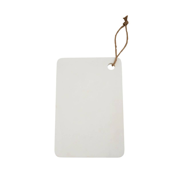 Premier Housewares Kindia White Marble Chopping And Serving Board With Hanging Loop