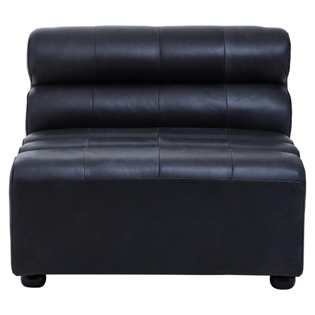 Premier Housewares King Armless Distressed Slate Leather Sofa Chair