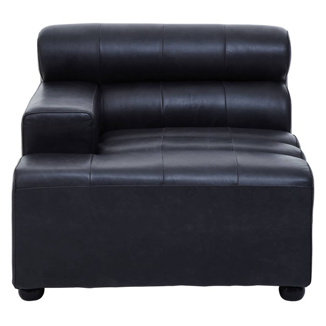 Premier Housewares King Left Arm Slate Grey Leather Sofa