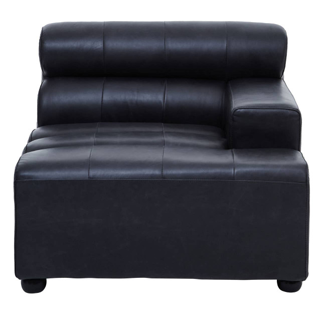 Premier Housewares King Right Arm Slate Grey Leather Sofa