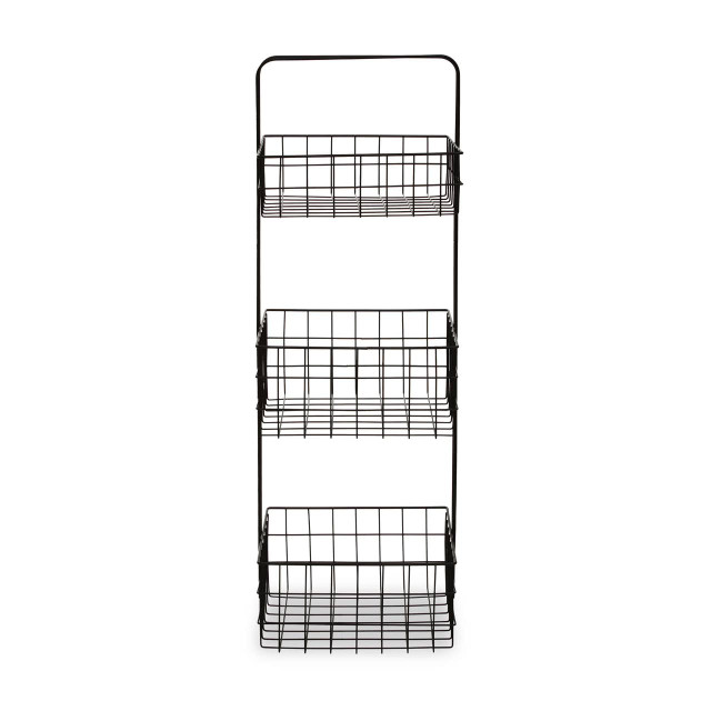 Premier Housewares Kirby Three Tier Black Storage Caddy