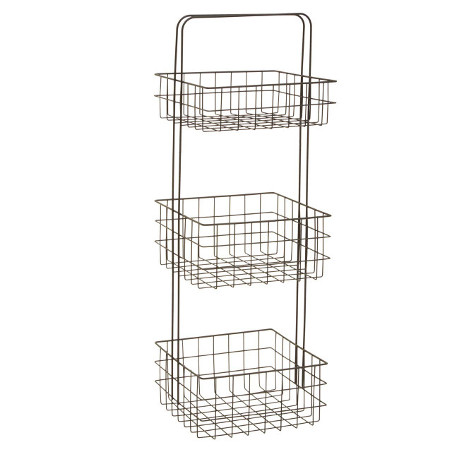 Premier Housewares Kirby Three Tier Black Storage Caddy