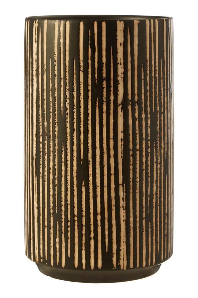 Premier Housewares Kiso Large Black And Cream Finish Vase