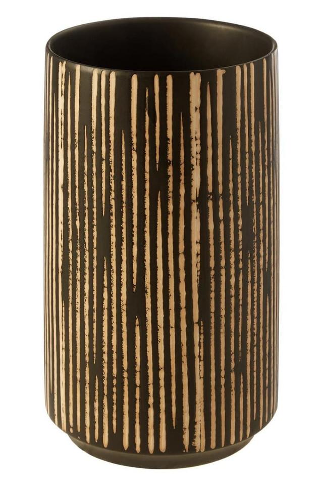 Premier Housewares Kiso Large Black And Cream Finish Vase