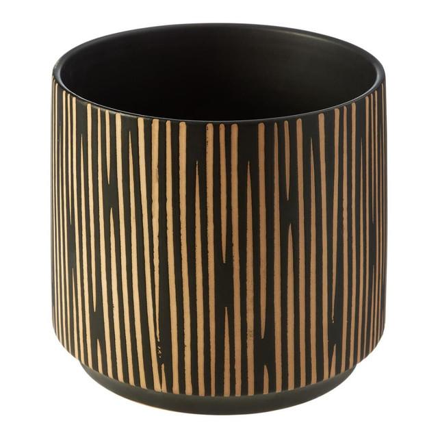 Premier Housewares Kiso Small Black And Cream Finish Planter