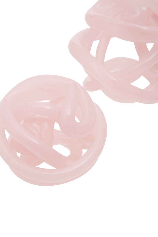 Premier Housewares Knot Decor Set Of 3 Pink Glass Ornament