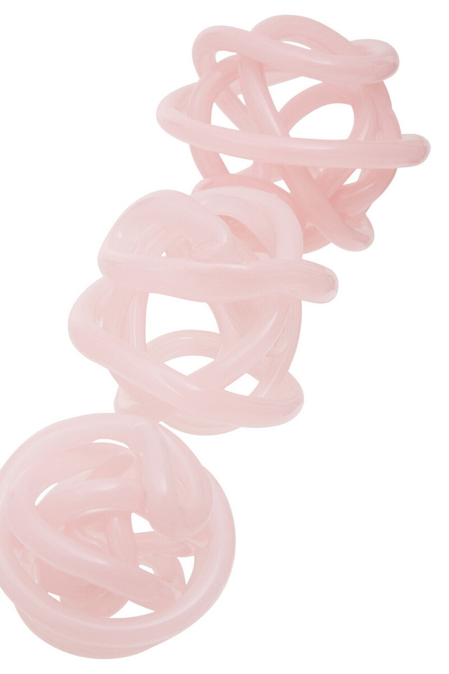 premier housewares Knot Decor Set of 3 Pink Glass Ornament