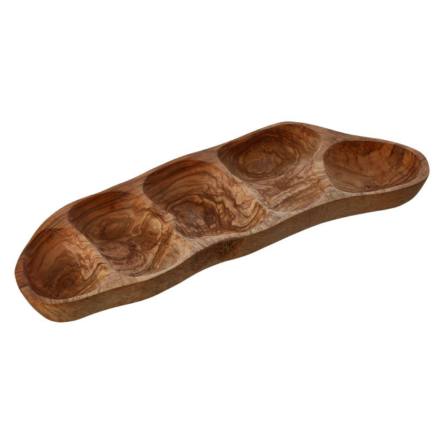 Premier Housewares Kora 5 Section Olive Wood Antipasti Dish