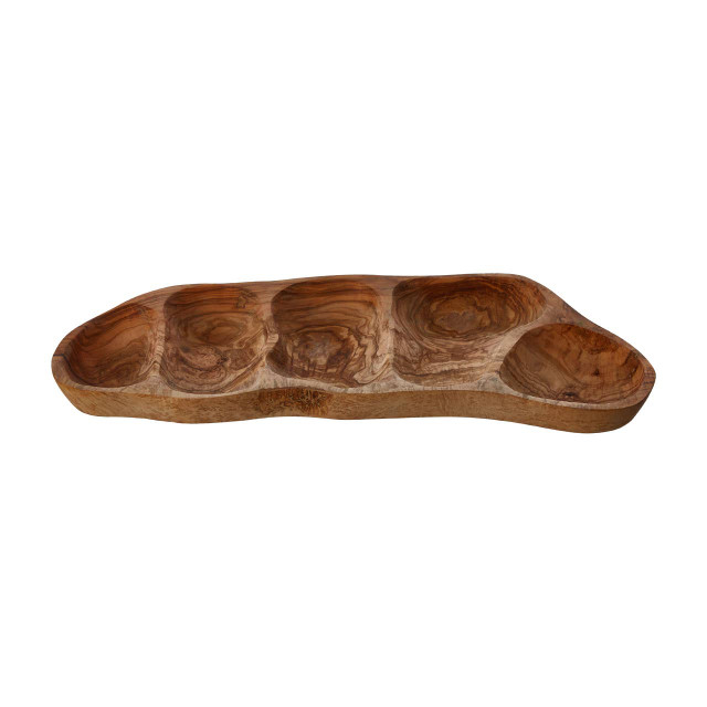 premier housewares Kora 5 Section Olive Wood Antipasti Dish